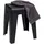 Wenko Badhocker Kumba Duschhocker schwarz, belastbar bis 120 kg, 38 x 47 x 32 cm