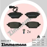 ZIMMERMANN Bremsbelagsatz, Scheibenbremse