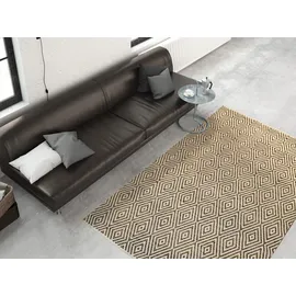 calo-deluxe Teppich CALO-DELUXE "Luba 333" Gr. 2, beige, B:80cm H:7mm L:150cm, Baumwolle, Teppiche, Teppich, reine Baumwolle, Wohnzimmer