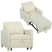 Homcom Schlafsessel 3 in 1 Polyester 74 x 82 x 60 cm Beige