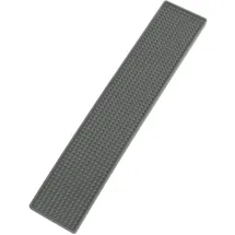 Wenko Geschirr-Abtropfmatte Mod. Slim schmale Gummimatte mit Noppenstruktur zum Trocknen von Geschirr und Gläsern spülmaschinengeeignet 42 x 1 x 8 cm Grau