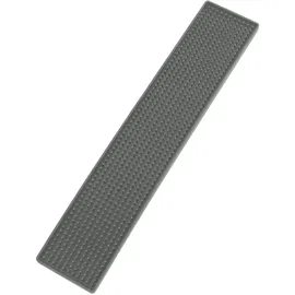 Wenko Geschirr-Abtropfmatte Mod. Slim schmale Gummimatte mit Noppenstruktur zum Trocknen von Geschirr und Gläsern spülmaschinengeeignet 42 x 1 x 8 cm Grau