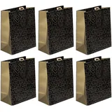 eurowrap Clairefontaine 6x Archi Excellia Geschenktasche L 26,5x14x33 cm Schwarz 32478-2C