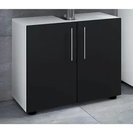 VCM Waschbeckenunterschrank Flandu 60 x 50,7 cm Schwarz/Weiß