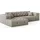 Fun Möbel Ecksofa Designersofa CHANTAL in Stoff Opera Velvet Gelb Ottomane Links
