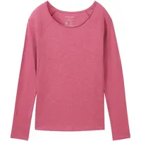 Tom Tailor Damen Langarmshirt mit Bio-Baumwolle, rosa, Uni, Gr. XXL