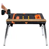 7-in-1 Klappbare Profi-Werkbank – Mobile, Multifunktionale Werkbank Höhenverstellbar 139 x 59 x 78 cm für DIY und Handwerk, als Sägebock, Roll...