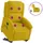 vidaXL Massagesessel mit Aufstehhilfe Elektrisch 144,5 x 82 x 0 cm Gelb Samt