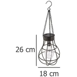 PROGARDEN Solar-Hängelampe Metall mit 10 LEDs