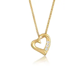Diamore Elli DIAMONDS Halskette Damen Herz Liebe mit Diamant (0.045 ct.) in 585 Gelbgold
