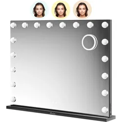 Hollywood Spiegel - Bluetooth-Lautsprecher - 80x60cm - Schwarz - PRE-ORDER