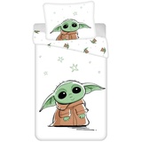 Jerry Fabrics F Bettwäsche – Star Wars – Baby Yoda – 2-teilig – Kinder – Bettbezug – wendbar – 140 x 200 cm – Kissenbezug – 70 x 90 cm – 100 % Baumwolle