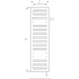 Zehnder Metropolitan Bar Design-Elektroheizkörper 1750 x 400 mm weiß