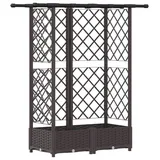 vidaXL Hochbeet mit Rankgitter und Dach 124 x 40 x 123 cm Braun
