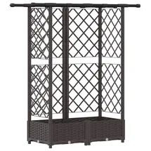 vidaXL Hochbeet mit Rankgitter und Dach 124 x 40 x 123 cm Braun