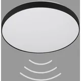 Telefunken - LED Deckenleuchte, inkl. Bewegungssensor, Deckenlampe mit Tageslichtsensor, neutralweiße Lichtfarbe, Dauerlichtfunktion, 16 Watt, 1.500 Lumen, Weiß/Schwarz, Ø 29cm
