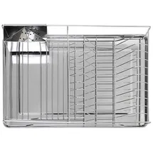 Relaxdays Abtropfgestell mit Besteckkorb XL silber