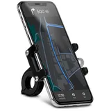 ONEFLOW Handyhalterung Fahrrad für alle Oukitel - Ultraleichte Smartphone Halterung für Lenker Kompakt, stabil & unauffällig - Schwarz