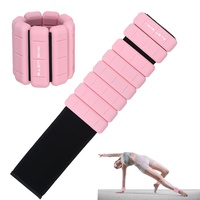 EU-patentierte tragbare Gewichtsmanschetten – 2er-Set (Jeweils 0,5 kg & 1 kg) für Damen und Herren, modisches knöchelgewichte-Set für Yoga, Tanz, Aerobic, Laufen, Gehen (Rosa, je 1 kg)