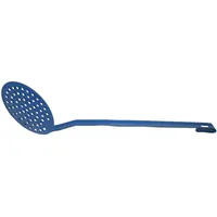 Linoows Emaille Schaumlöffel, Schaumkelle, Abschöpfer, Nostalgie Küchenhelfer, blau
