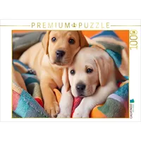 Calvendo Puzzle Eingekuschelt in eine Bunte Decke liegen Zwei