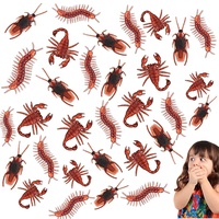 90 pcs Realistische Bugs Kunststoff Fake Bug Trick Spielzeug,Cockroach Toy,Scorpion,Centipede April Fools realistische Insekt Spielzeug für Halloween Dekoration Geschenk Tease Streich Requisiten