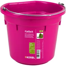Kerbl Futter- und Wassereimer FlatBack, pink, 20l, Kunststoff, 1 Fressplatz, extrem robust, mit Füllskala