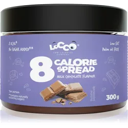 Locco 8 Calorie Spread süßer Aufstrich ohne Zuckerzusatz Geschmack Milk Chocolate 300 g