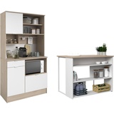 Parisot Schrank-Set Socool 1, Theke und Küchenbuffet, Made in Europe, viel Stauraum, (2-St), TOPSELLER! Theke als Tresen nutzbar