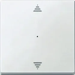 Merten System M Kontrollwippe, Jalousie, polarweiß, matt, Symbol Pfeile