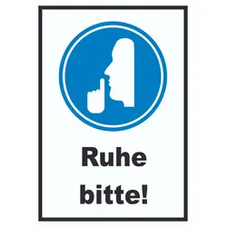 Ruhe bitte Schild A4 (210x297mm)