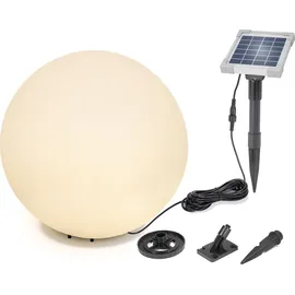 esotec Kugelleuchte Kunststoff 50 cm inkl. Solarmodul multicolor weiß