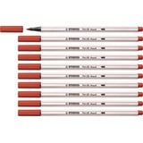 Stabilo Pen 68 brush Brush-Pens rot, 10 St.