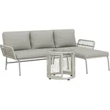 Outsunny Garten-Lounge-Set 3-tlg. hellgrau
