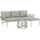 Outsunny Garten-Lounge-Set 3-tlg. hellgrau
