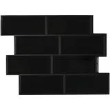 vidaXL U-Bahn-Fliese Schwarz 29 x 21 cm 10 St.