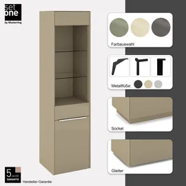 Set One by Musterring Standvitrine Reno 42 x 48 x 185 cm Braun