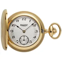 Regent Taschenuhr P-772 Savonette, (mit passender Uhrkette), inkl. Kette goldfarben