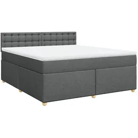 vidaXL Boxspringbett 180 x 200 cm Dunkelgrau