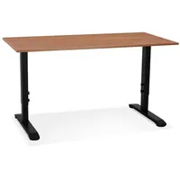 KADIMA DESIGN Höhenverstellbarer Bürotisch | 140x70 cm | Holz