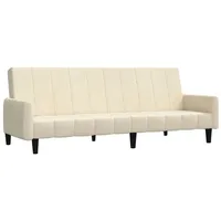 vidaXL Schlafsofa 2-Sitzer Creme Samt