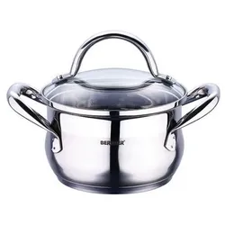 Topf GOURMET mit Glasdeckel - silber