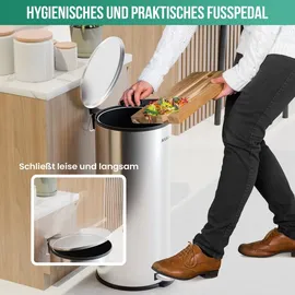 Avalo Treteimer 30 l Silber