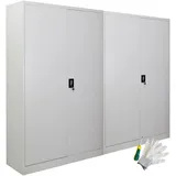 Proregal Flügeltürenschrank 240x40x180cm Silber