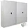 Proregal Flügeltürenschrank 240x40x180cm Silber