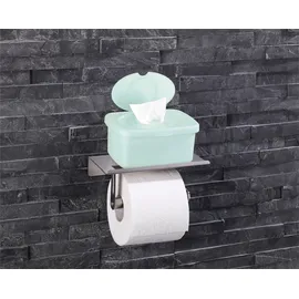 Maximex Toilettenpapierhalter MAXIMEX "Rollenhalter", silber (silberfarben), B:18cm H:7,5cm L:9,5cm, Edelstahl, Toilettenpapierhalter, Edelstahl, 18 x 7,5 x 9,5 cm