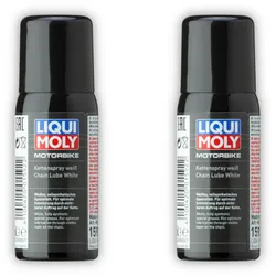 2x 50ml LIQUI MOLY 1592 Kettenspray Motorbike Kettenspray weiß Kette Scotter