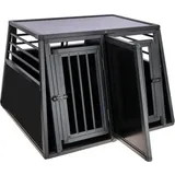 Kerbl Transportbox Vacation, Alu, zweitürig (Hund, Abschliessbar, Atmungsaktiv), Tiertransport