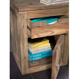 MASSIVMOEBEL24.DE Sheesham Rollcontainer 45x40x60 grau