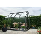 Halls Gewächshaus Popular - 5.0 m2 Schwarz mit 3 mm Blankglas